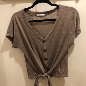 Crop top button up